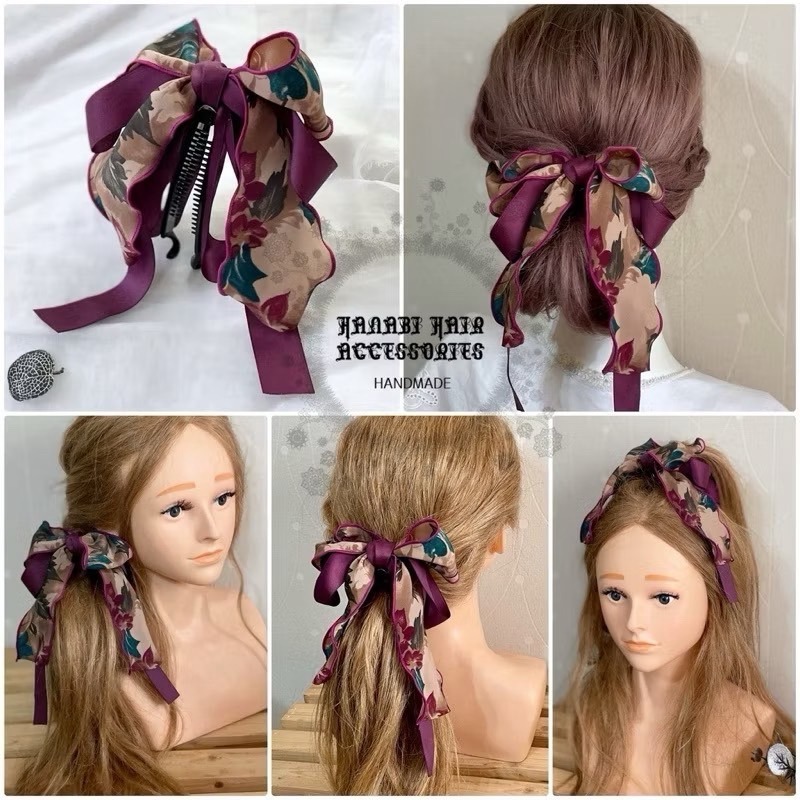 ＊哈娜髮飾＊長版荷葉邊仙女夾/ 鯊魚夾 香蕉夾 大腸圈髮圈 馬尾夾  鯊魚夾 髮梳 壓夾 相交夾 抓夾 邊夾 髮叉髮夾-細節圖3