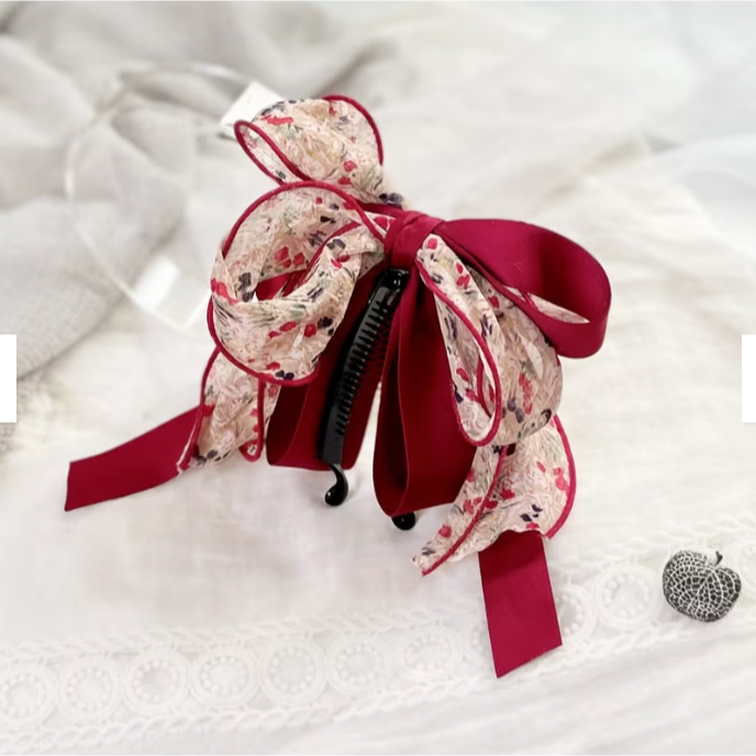 ＊哈娜髮飾＊長版荷葉邊仙女夾/ 鯊魚夾 香蕉夾 大腸圈髮圈 馬尾夾  鯊魚夾 髮梳 壓夾 相交夾 抓夾 邊夾 髮叉髮夾-細節圖3