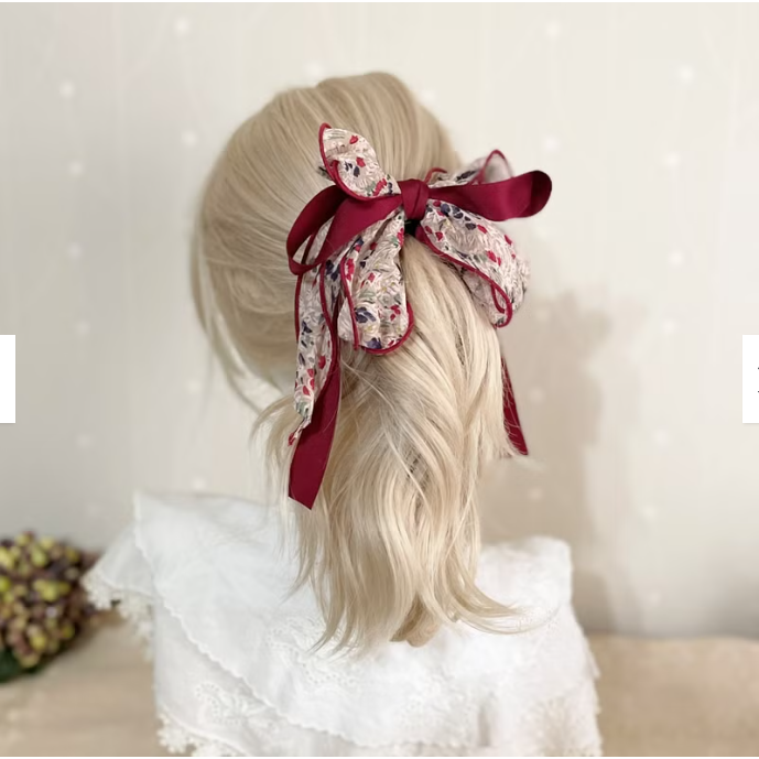 ＊哈娜髮飾＊長版荷葉邊仙女夾/ 鯊魚夾 香蕉夾 大腸圈髮圈 馬尾夾  鯊魚夾 髮梳 壓夾 相交夾 抓夾 邊夾 髮叉髮夾-細節圖4