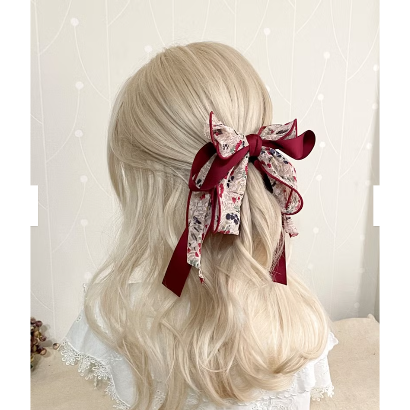 ＊哈娜髮飾＊長版荷葉邊仙女夾/ 鯊魚夾 香蕉夾 大腸圈髮圈 馬尾夾  鯊魚夾 髮梳 壓夾 相交夾 抓夾 邊夾 髮叉髮夾-細節圖5