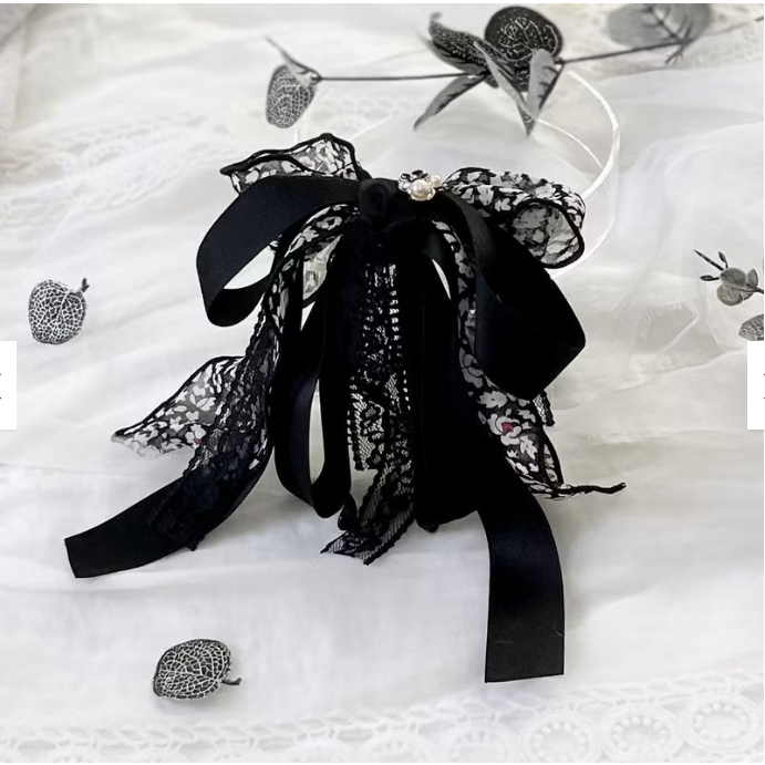 ＊哈娜髮飾＊長版荷葉邊仙女夾/ 鯊魚夾 香蕉夾 大腸圈髮圈 馬尾夾  鯊魚夾 髮梳 壓夾 相交夾 抓夾 邊夾 髮叉髮夾-細節圖2