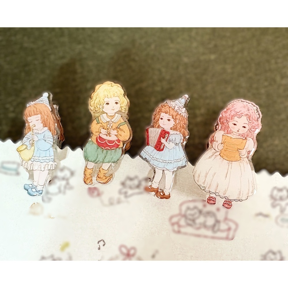 ＊哈娜髮飾＊獨家插畫文具夾 滴膠壓克力 PP夾 便籤夾 夾子 文創插畫 音樂 禮物 送禮 禮品-細節圖5