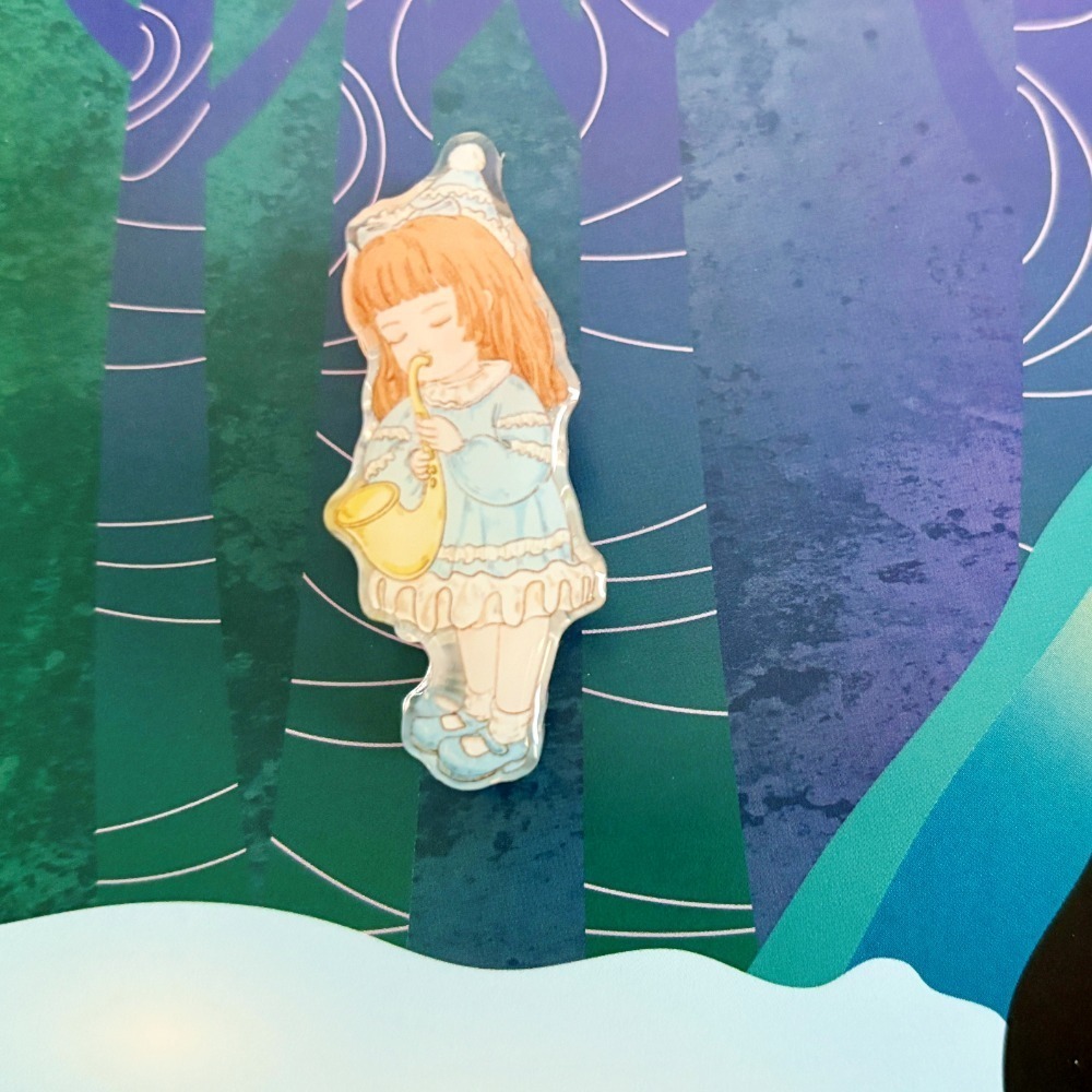 ＊哈娜髮飾＊獨家插畫文具夾 滴膠壓克力 PP夾 便籤夾 夾子 文創插畫 音樂 禮物 送禮 禮品-規格圖6