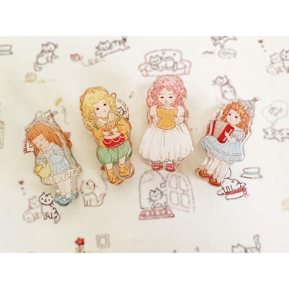 ＊哈娜髮飾＊獨家插畫文具夾 滴膠壓克力 PP夾 便籤夾 夾子 文創插畫 音樂 禮物 送禮 禮品-規格圖6