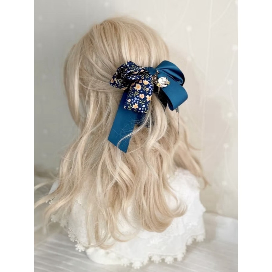 ＊哈娜髮飾＊手工仙女夾 月之貓 大蝴蝶結 香蕉夾 鯊魚夾 馬尾夾 髮夾 相交夾 包頭抓夾 髮叉 髮梳 邊夾-細節圖2