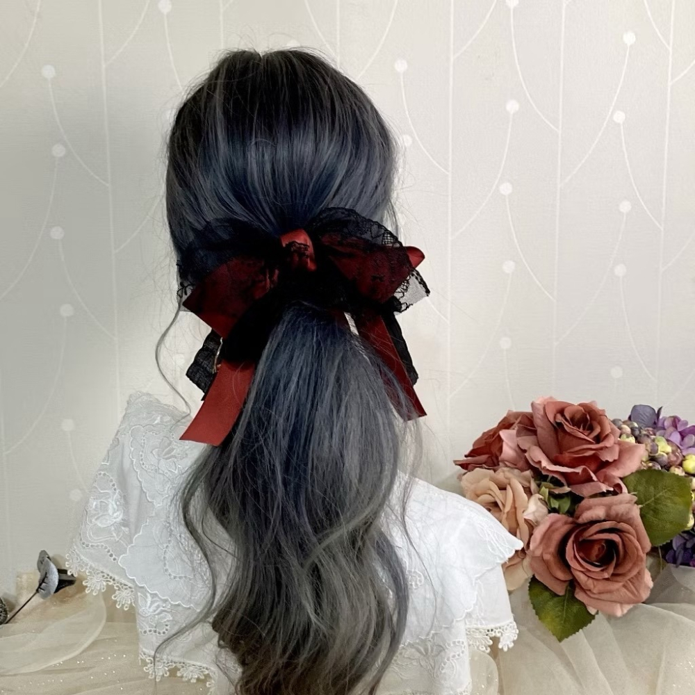 ＊哈娜髮飾＊法式蕾絲仙女夾 磚橘 香蕉夾 鯊魚夾 髮圈 馬尾夾 蝴蝶結髮夾 相交夾 三爪夾 包頭抓夾 髮梳 邊夾-細節圖2