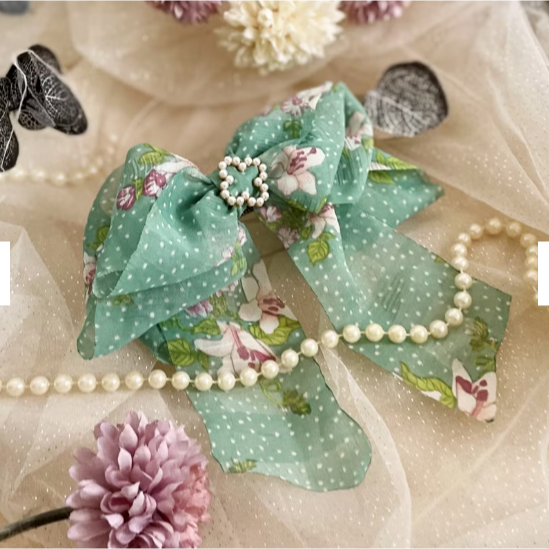 ＊哈娜髮飾＊獨家手工布藝仙女夾 多層雪紡 大蝴蝶結 香蕉夾鯊魚夾 髮圈 馬尾夾 髮夾 相交夾 三爪夾 包頭抓夾 髮叉-細節圖3