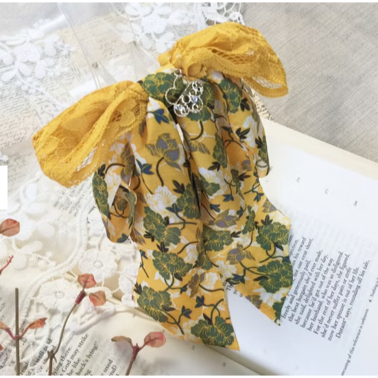 ＊哈娜髮飾＊獨家手工布藝仙女夾 多層雪紡 大蝴蝶結 香蕉夾鯊魚夾 髮圈 馬尾夾 髮夾 相交夾 三爪夾 包頭抓夾 髮叉-細節圖2