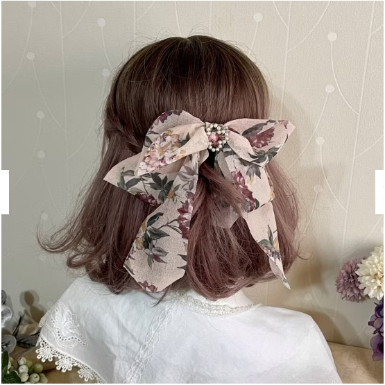 ＊哈娜髮飾＊獨家手工布藝仙女夾 韓國雪紡 大蝴蝶結 香蕉夾鯊魚夾 髮圈 馬尾夾 髮夾 相交夾 三爪夾 包頭抓夾 髮叉-細節圖2