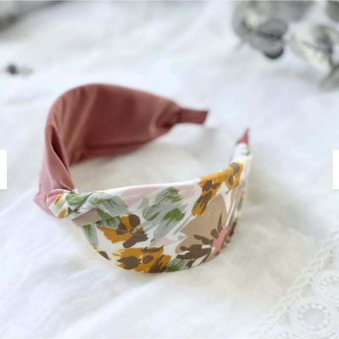 ＊哈娜髮飾＊蝴蝶結髮箍 拼接粉 髮窟 頭箍 髮飾 頭飾 禮物 生日 法哭 髮哭 髮圈 頭帶 髮帶 髮枯 獨家手工-細節圖4