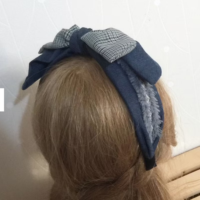 ＊哈娜髮飾＊蝴蝶結髮箍 牛仔流蘇 髮窟 頭箍 髮飾 頭飾 禮物 生日 法哭 髮哭 髮圈 頭帶 髮帶 髮枯 獨家手工-細節圖2