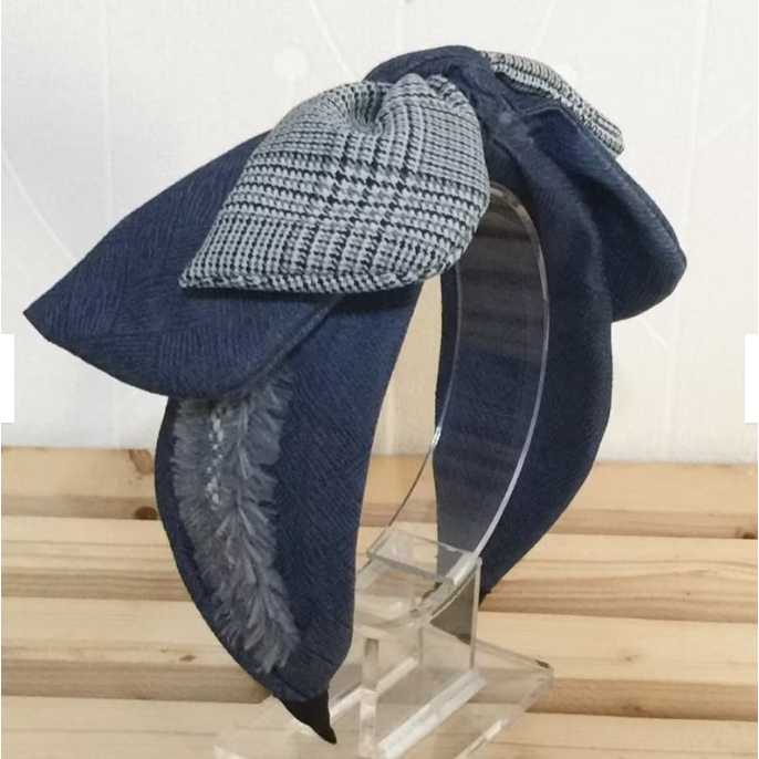 ＊哈娜髮飾＊蝴蝶結髮箍 牛仔流蘇 髮窟 頭箍 髮飾 頭飾 禮物 生日 法哭 髮哭 髮圈 頭帶 髮帶 髮枯 獨家手工-細節圖3