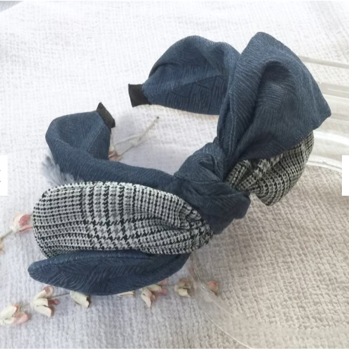 ＊哈娜髮飾＊蝴蝶結髮箍 牛仔流蘇 髮窟 頭箍 髮飾 頭飾 禮物 生日 法哭 髮哭 髮圈 頭帶 髮帶 髮枯 獨家手工-細節圖6