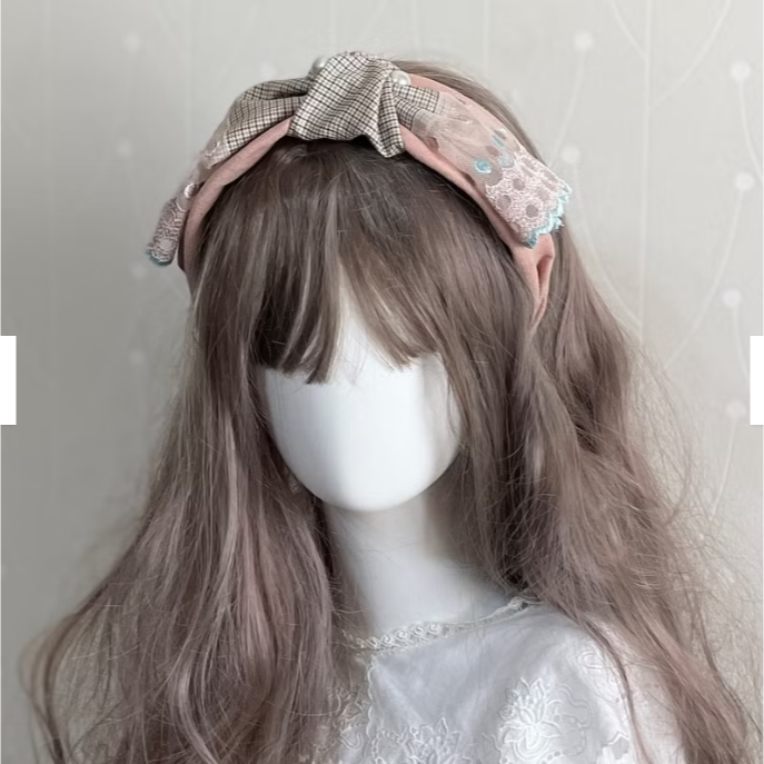 ＊哈娜髮飾＊蝴蝶結髮箍~ 蕾絲髮窟 頭箍 髮飾 頭飾 禮物 生日 法哭 髮哭 髮圈 頭帶 髮帶 髮枯 獨家手工-細節圖3