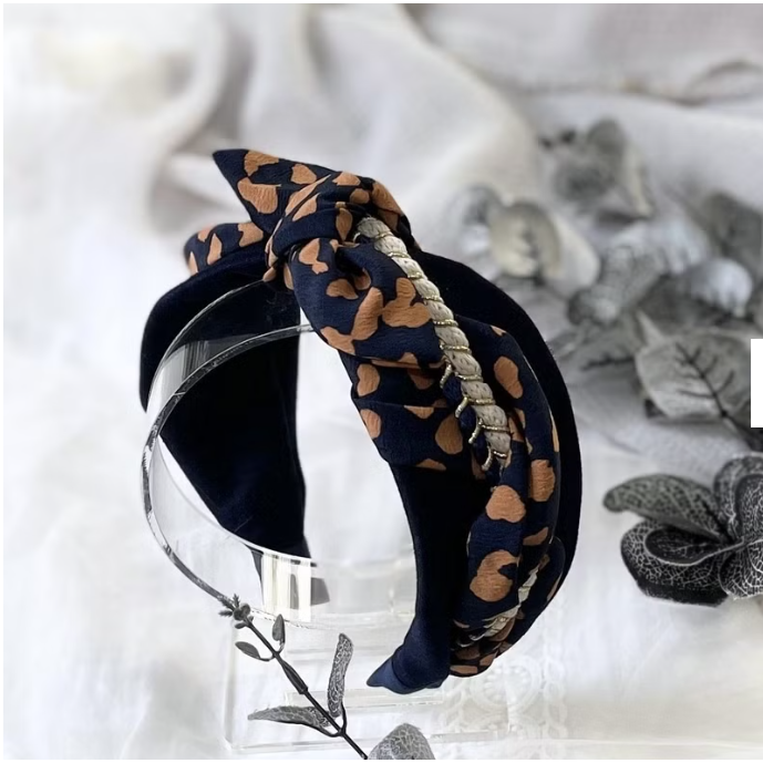 ＊哈娜髮飾＊多用綁帶髮箍 丈藍 打結頭箍 交叉髮窟 編織頭飾 髮哭 寬版 法哭 蝴蝶結髮圈 髮枯 頭窟-細節圖2