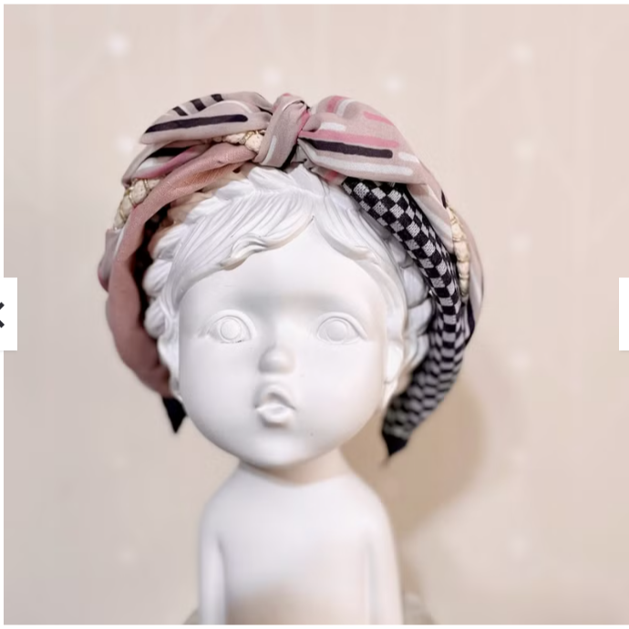 ＊哈娜髮飾＊多用綁帶髮箍 藍粉 打結頭箍 交叉髮窟 編織頭飾 髮哭 寬版 法哭 蝴蝶結髮圈 髮枯 頭窟-細節圖2