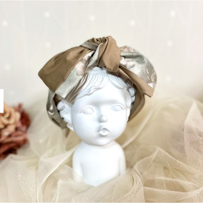 ＊哈娜髮飾＊蝴蝶結髮箍 淺棕 髮窟 頭箍 髮飾 頭飾 禮物 生日 法哭 髮哭 髮圈 頭帶 髮帶 髮枯 獨家手工-細節圖4