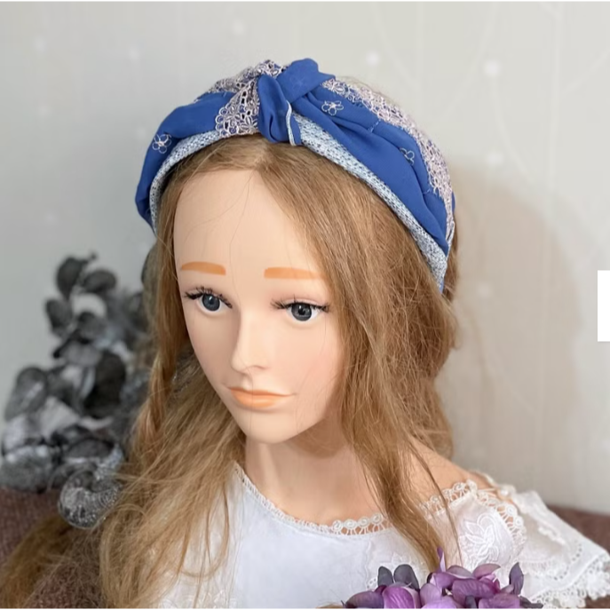＊哈娜髮飾＊打結髮箍 刺繡蕾絲髮窟 頭箍 髮飾 頭飾 禮物 生日 法哭 髮哭 髮圈 頭帶 髮帶 髮枯 獨家手工-細節圖5