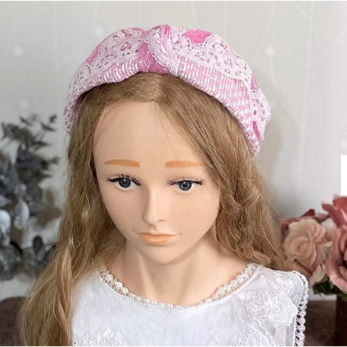 ＊哈娜髮飾＊打結髮箍 刺繡蕾絲髮窟 頭箍 髮飾 頭飾 禮物 生日 法哭 髮哭 髮圈 頭帶 髮帶 髮枯 獨家手工-細節圖4