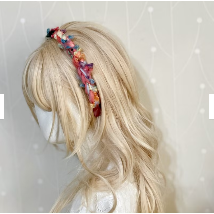 ＊哈娜髮飾＊編織髮箍 撞色紗線 髮窟 頭箍 髮飾 頭飾 禮物 生日 法哭 髮哭 髮圈 頭帶 髮帶 髮枯 獨家手工-細節圖2