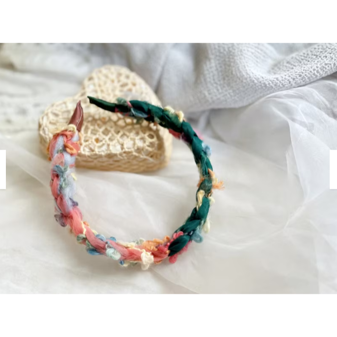 ＊哈娜髮飾＊編織髮箍 撞色紗線 髮窟 頭箍 髮飾 頭飾 禮物 生日 法哭 髮哭 髮圈 頭帶 髮帶 髮枯 獨家手工-細節圖3