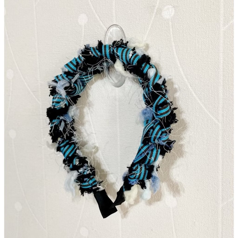 ＊哈娜髮飾＊編織髮箍 毛線耳環 編織大腸圈 耳飾 耳針 細頭箍 甜甜圈 頭飾 頭窟 法哭 髮哭 髮圈 髮枯 髮窟-細節圖3