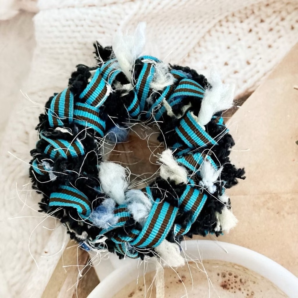 ＊哈娜髮飾＊編織髮箍 毛線耳環 編織大腸圈 耳飾 耳針 細頭箍 甜甜圈 頭飾 頭窟 法哭 髮哭 髮圈 髮枯 髮窟-規格圖7