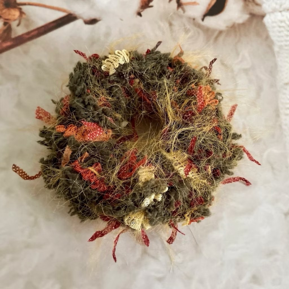 ＊哈娜髮飾＊編織髮箍 毛線耳環 編織大腸圈 耳飾 耳針 細頭箍 甜甜圈 頭飾 頭窟 法哭 髮哭 髮圈 髮枯 髮窟-細節圖3