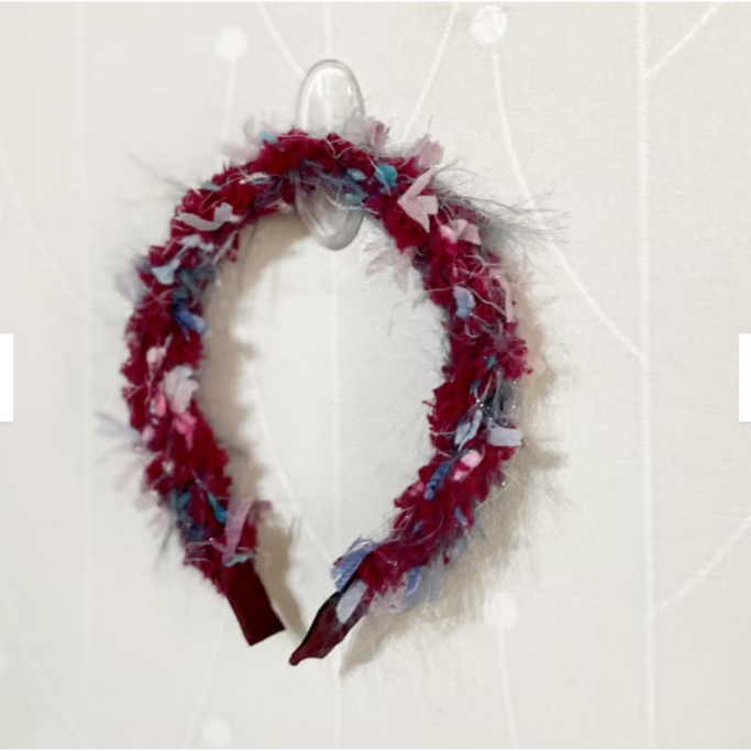 ＊哈娜髮飾＊編織髮箍 毛線耳環 編織大腸圈 耳飾 耳針 細頭箍 甜甜圈 頭飾 頭窟 法哭 髮哭 髮圈 髮枯 髮窟-細節圖3