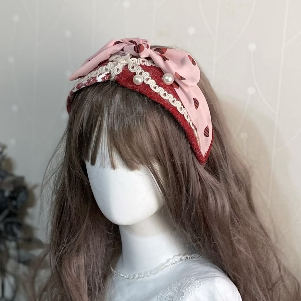 ＊哈娜髮飾＊多用綁帶髮箍 橘紅毛料 打結頭箍 交叉髮窟 編織頭飾 髮哭 寬版 法哭 蝴蝶結髮圈 髮枯 頭窟-細節圖2