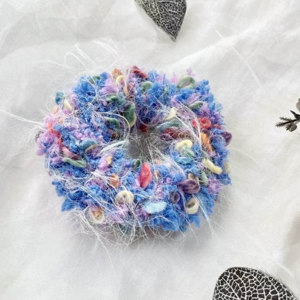 ＊哈娜髮飾＊手工編織大腸圈~毛線髮圈 甜甜圈髮束 髮繩 髮飾 頭飾 禮物 生日大腸髮圈 客製 訂製-規格圖3