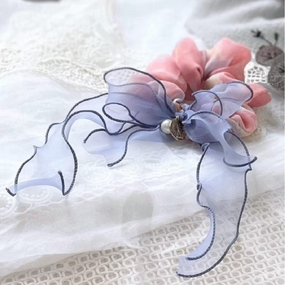 ＊哈娜髮飾＊布藝大腸圈 暈染 髮圈 大腸髮圈 髮束 髮繩 髮飾 頭飾 禮物 髮量多 髮量少-規格圖6