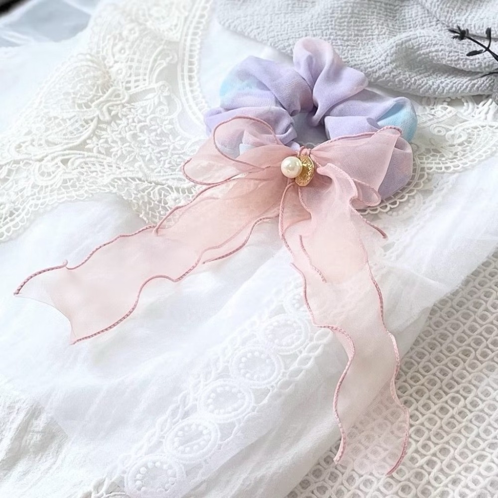 ＊哈娜髮飾＊布藝大腸圈 暈染 髮圈 大腸髮圈 髮束 髮繩 髮飾 頭飾 禮物 髮量多 髮量少-規格圖6