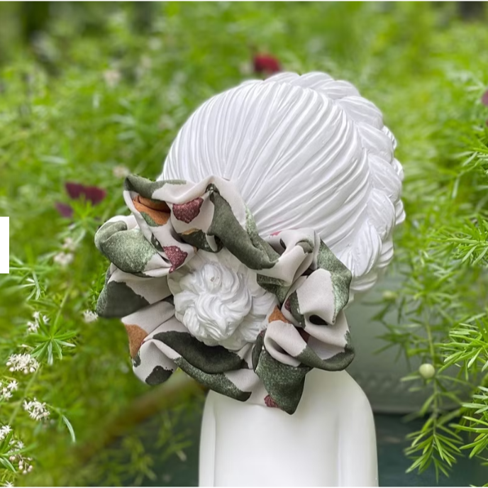 ＊哈娜髮飾＊布藝大腸圈 綠 髮圈 大腸髮圈 髮束 髮繩 髮飾 頭飾 禮物 髮量多 髮量少-細節圖3