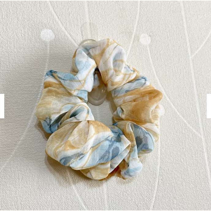 ＊哈娜髮飾＊布藝大腸圈 亮紗雪紡 髮圈 大腸髮圈 髮束 髮繩 髮飾 頭飾 禮物 髮量多 髮量少-細節圖6