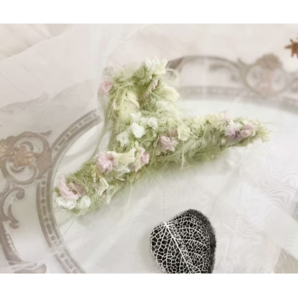 ＊哈娜髮飾＊手工紗線髮夾 毛線鯊魚夾 抓夾 髮飾 飾品 新娘頭飾 盤髮 丸子頭 包頭 禮物 生日-細節圖2