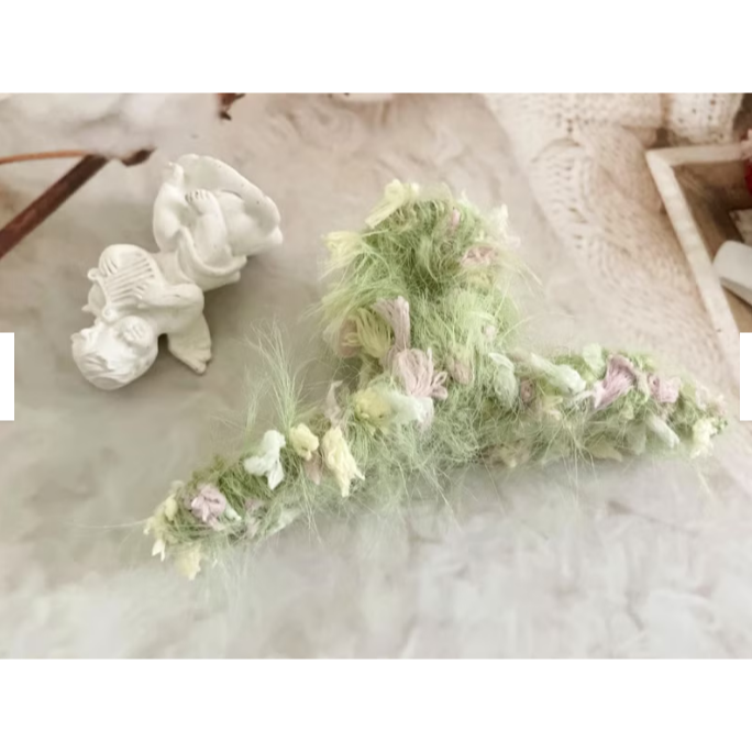 ＊哈娜髮飾＊手工紗線髮夾 毛線鯊魚夾 抓夾 髮飾 飾品 新娘頭飾 盤髮 丸子頭 包頭 禮物 生日-細節圖4