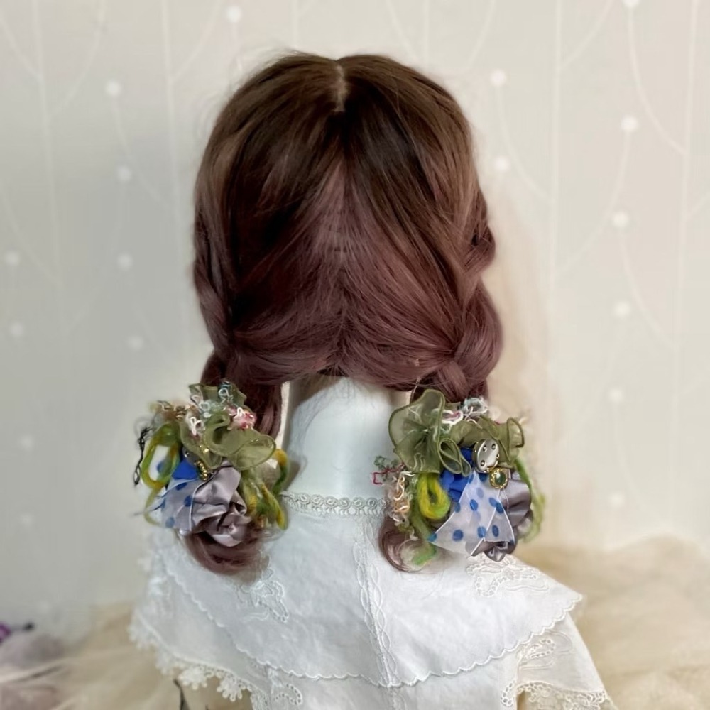 手工紗線髮夾 邊夾 髮梳 髮叉 胸針 別針 髮圈 彈簧夾 馬尾夾 壓夾 鯊魚夾 抓夾 馬尾勾 馬尾叉 相交夾 香蕉夾-細節圖2