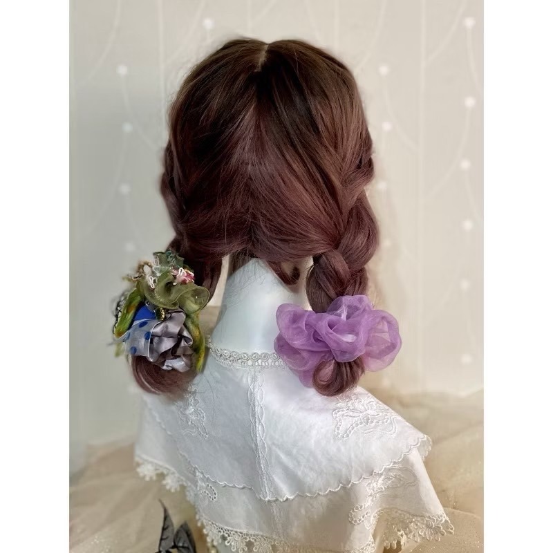 手工紗線髮夾 邊夾 髮梳 髮叉 胸針 別針 髮圈 彈簧夾 馬尾夾 壓夾 鯊魚夾 抓夾 馬尾勾 馬尾叉 相交夾 香蕉夾-細節圖4