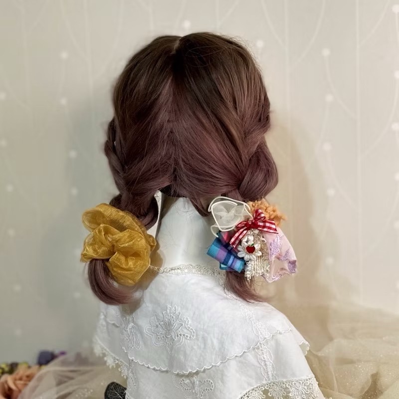 手工紗線髮夾 邊夾 髮梳 髮叉 胸針 別針 髮圈 彈簧夾 馬尾夾 壓夾 鯊魚夾 抓夾 馬尾勾 馬尾叉 相交夾 香蕉夾-細節圖2