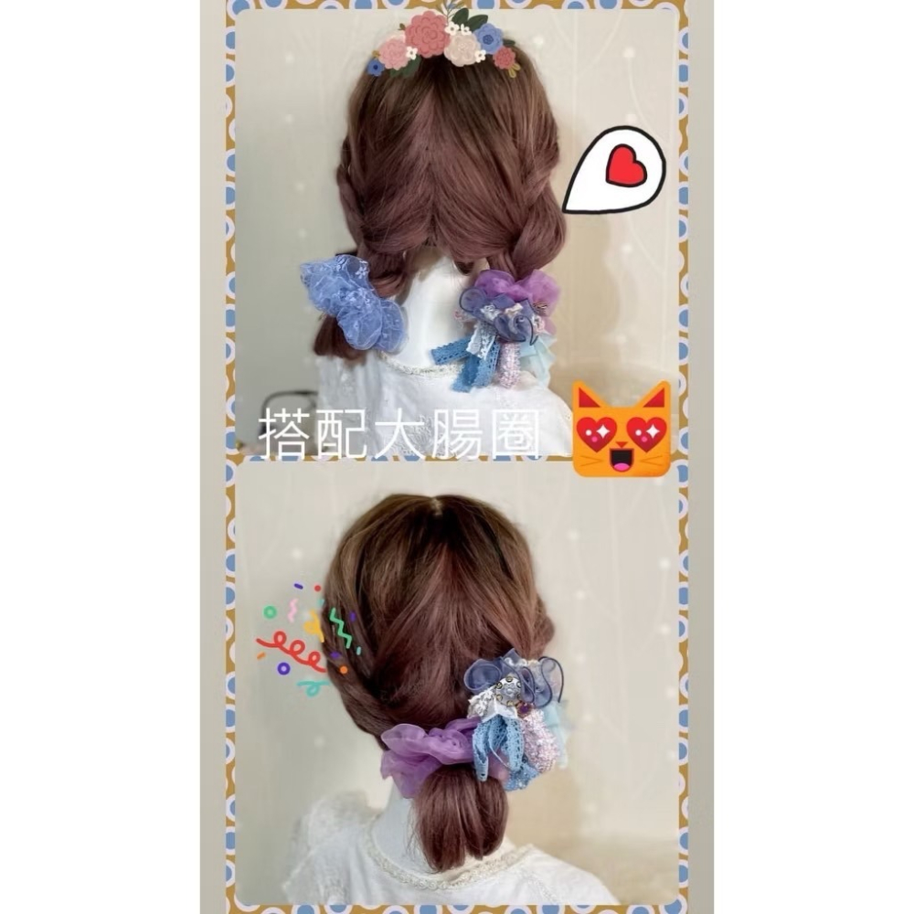 手工紗線髮夾 邊夾 髮梳 髮叉 胸針 別針 髮圈 彈簧夾 馬尾夾 壓夾 鯊魚夾 抓夾 馬尾勾 馬尾叉 相交夾 香蕉夾-細節圖3