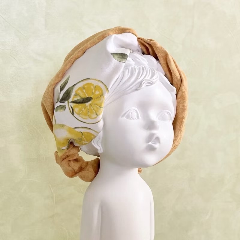 ＊哈娜髮飾＊超大交叉髮帶 檸檬派 寬版 頭巾 頭飾 頭帶-細節圖4