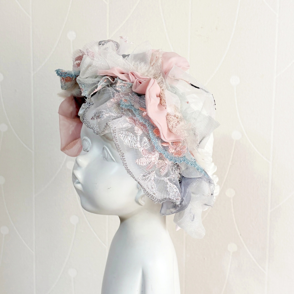 ＊哈娜髮飾＊手工拼接髮箍/ 寬版 寬邊 髮帶式刺繡蕾絲頭箍 髮窟 頭帶 頭飾 法枯 髮估-細節圖2