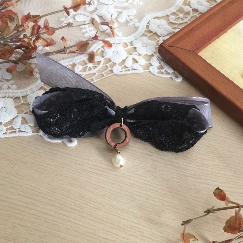 ＊哈娜髮飾＊手工立體蝴蝶結 蕾絲木飾 香蕉夾 相交夾 鯊魚夾 抓夾 邊夾 髮梳 髮叉 髮夾 壓夾 馬尾夾 彈簧夾-規格圖7