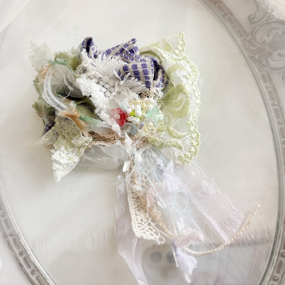 ＊哈娜髮飾＊手工紗線髮夾 拼接串珠 瀏海夾 邊夾 BB夾 馬尾夾 彈簧夾 自動夾 鋼夾-細節圖2