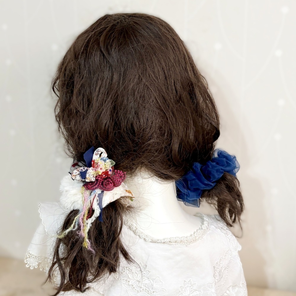 ＊哈娜髮飾＊手工紗線髮夾 拼接串珠 瀏海夾 邊夾 BB夾 馬尾夾 彈簧夾 自動夾 鋼夾-細節圖6