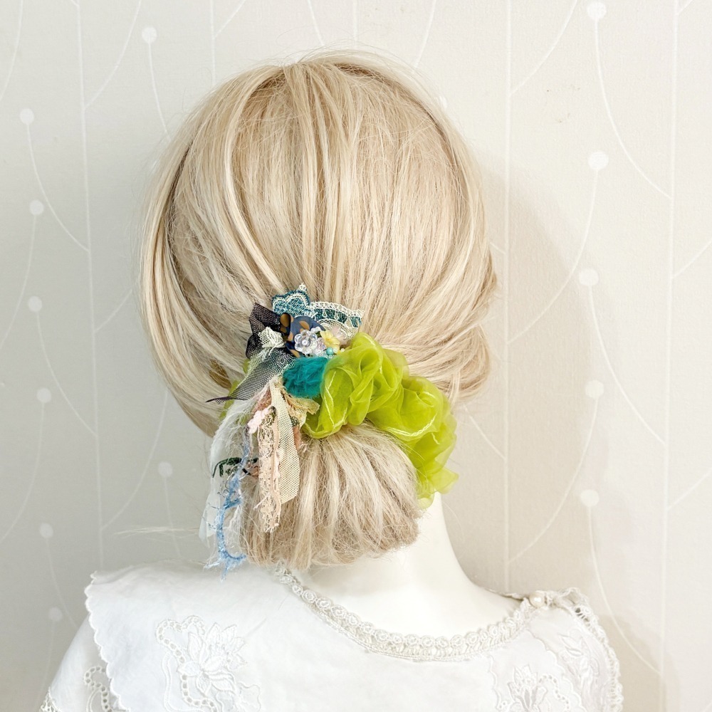 ＊哈娜髮飾＊手工紗線髮夾 拼接串珠 瀏海夾 邊夾 BB夾 馬尾夾 彈簧夾 自動夾 鋼夾-細節圖9