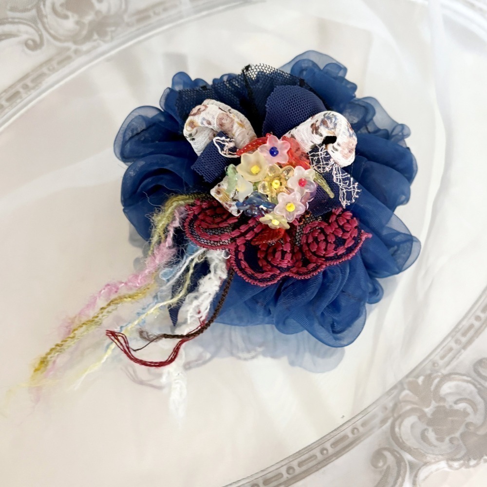 ＊哈娜髮飾＊手工紗線髮夾 拼接串珠 瀏海夾 邊夾 BB夾 馬尾夾 彈簧夾 自動夾 鋼夾-細節圖10