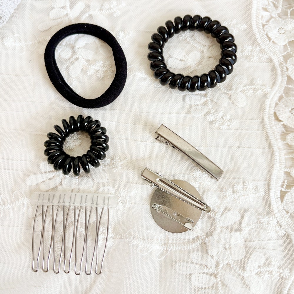 ＊哈娜髮飾＊手工紗線髮夾 拼接串珠 瀏海夾 邊夾 BB夾 馬尾夾 彈簧夾 自動夾 鋼夾-細節圖11