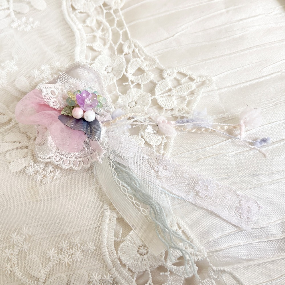 ＊哈娜髮飾＊手工紗線髮夾 拼接串珠 瀏海夾 邊夾 BB夾 馬尾夾 彈簧夾 自動夾 鋼夾-規格圖11